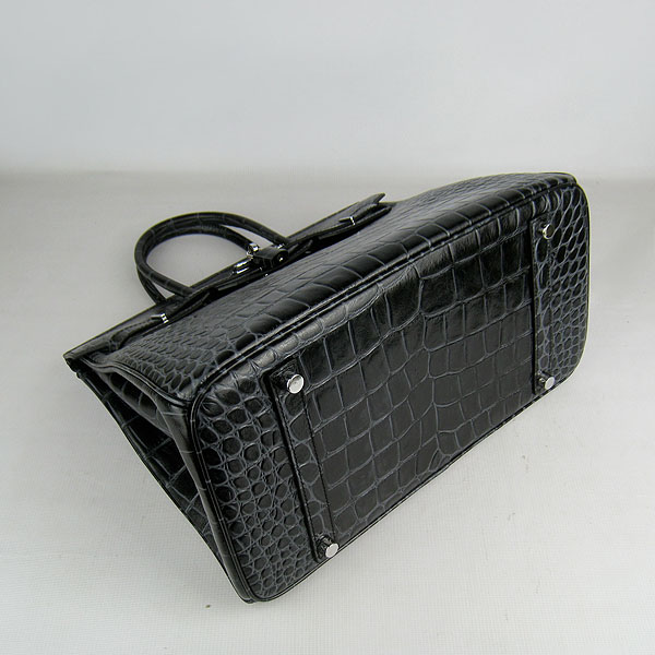 High Quality Fake Hermes Birkin 35CM Togo Veins Leather Bag Black 6089